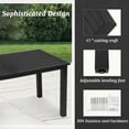 thumbnail image 5 of Dycanpo 6-Person Outdoor Dining Table, Weather-Resistant Rectangle Patio Table, 60x32x30in, Black, 5 of 9