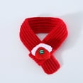 thumbnail image 2 of Christmas Knitted Scarf, Red Green Knit Scarves, Neck Warmer Bandana Xmas Holiday Winter Pet Puppy Dog Cat Costume, 2 of 5