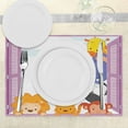 thumbnail image 3 of Ambesonne Zoo Place Mats Set of 4, Animals Peeping Window, Standard Size, Multicolor, 3 of 6