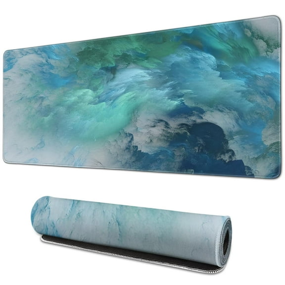 Experience a Universe of Gaming with our Large Galaxy Mouse Pad: Non-Slip Rubber Base, Stitched Edges (31.5x11.8in) - Ideal for Desk & Keyboard