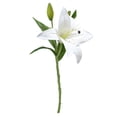 thumbnail image 2 of Artificial Lily Flowers - Fake Lily with Long Stem, Realistic Silk Fake Flowers Green Leaves - Artificial Spring Flowers for Home Decor Wedding Floral Arrangement, 2 of 9