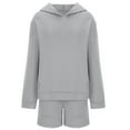 thumbnail image 5 of Puntoco Conjunto De Chándal para Mujer Conjuntos Deportivos De Dos Piezas Sudaderas con Capucha De Manga Larga Conjunto De Pantalones Cortos De Moda Deportiva Traje con Capucha De Manga Larga Liquidación Puntoco Puntoco-258, 5 of 5