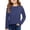Dark Blue -AL12, variant on Dwellite Girls Oversized Tshirts Long Sleeve Crewneck Shirts Cotton Blend Fall Tops Tees 1-7 Years Red 130