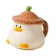thumbnail image 4 of Taza de café de cerámica, taza de té, creativa, linda caricatura, taza de cereales con forma de pato para el hogar marrón, 4 of 9