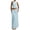 Sky Blue, variant on CHUMUD Dressy Skirt Sets for Women 2 Piece Outfits Summer Matching Set Sleeveless Halter Crop Tank Top Drawstring Maxi Skirts Casual Ruffle Evening Party Set