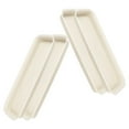 thumbnail image 2 of 4Pcs Beige Rectangular Plastic Flower Pot Saucer for Water Collection and Floor Protection, 2 of 9