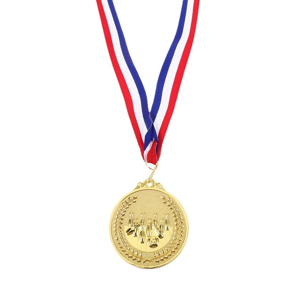 ColoMX Medallas de bolos, trofeo de Metal con cintas para el cuello, premio para torneos, equipos de competición deportiva