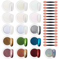 thumbnail image 1 of Polvo de uñas Artdone, 16 colores, cromado iridiscente, kit Aurora, 1 of 7
