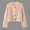 Beige Coats for Women, variant on Women’s Cropped Knit Cardigan Sweater Jacket, Long Sleeve Button Closure Side Pockets Ribbed Knit Relaxed Fit Outerwear for Casual Layering Daily Wear Blue M