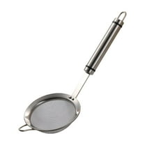 JoyMoreHome Stainless Steel Kitchen Fine Mesh Food Strainer and Hot Pot Skimmer with Long Handle for Skimming, Cooking, Frying, Grease, Gravy and Foam