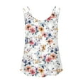 thumbnail image 3 of GERsome Women's Casual Summer Spaghetti Strap Tank Tops Floral Print Sleeveless V Neck Strappy Shirts, 3 of 4