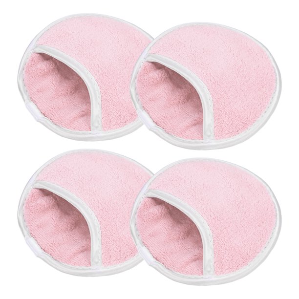 4 esponjas de lavado facial, esponjas faciales para limpieza diaria, exfoliante facial, esponjas faciales, lavado de cara, dedos, guantes, removedor de maquillaje reutilizable, rosa