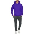 thumbnail image 2 of Havenre Men's 2 Piece Fleece Lined Hoodie Tracksuit Outfits Drawstring Long Sleeve Hooded Pullover Sweatshirt Elastic Waist Joggers Sweatpants Fashion 2025 Velvet Sweatsuit Set Purple#02 M, 2 of 7