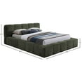 thumbnail image 5 of Pemberly Row Contemporary Soft Olive Chenille Fabric King Bed, 5 of 7