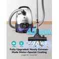 thumbnail image 3 of Canister Vacuum,1700W/45KPA Bagged Vacuum Cleaner,5L Large Capacity,Auto Cord Rewind,HEPA Filter,Low Noise,8M Cleaning Radius,Variable Power Control,Easy to Push,Hard Floor,Carpet,Car, 3 of 12