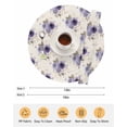thumbnail image 6 of 13 Inch Round Placemats Set of 6, Purple Spring Floral Non Slip Heat Insulation PP Table Mats, Farmhouse Flowers Modern Art Washable Place Mats for Kitchen Dining Party Table Decor, 6 of 7
