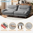 thumbnail image 6 of Homall Futon Sofa Bed with Adjustable Backrest & Five Angles Adjustable Armrests Sofa Couch for Small Spaces Living Room Office,Fabric Gray, 6 of 7