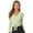 Light Green, variant on RUNQHUI Women Long Sleeve Ballet Dance Wrap Tops Gymnastics Dance Warm Up Shirts Self Tie Yoga Gym Cover Up Ivory S