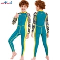 thumbnail image 3 of Traje de buceo traje de buceo secado rápido niños traje de neopreno largo manga larga y pantalones juventud de traje de baño de cuerpo completo para snorkeling surf azul XL kenally OD003661-04, 3 of 7