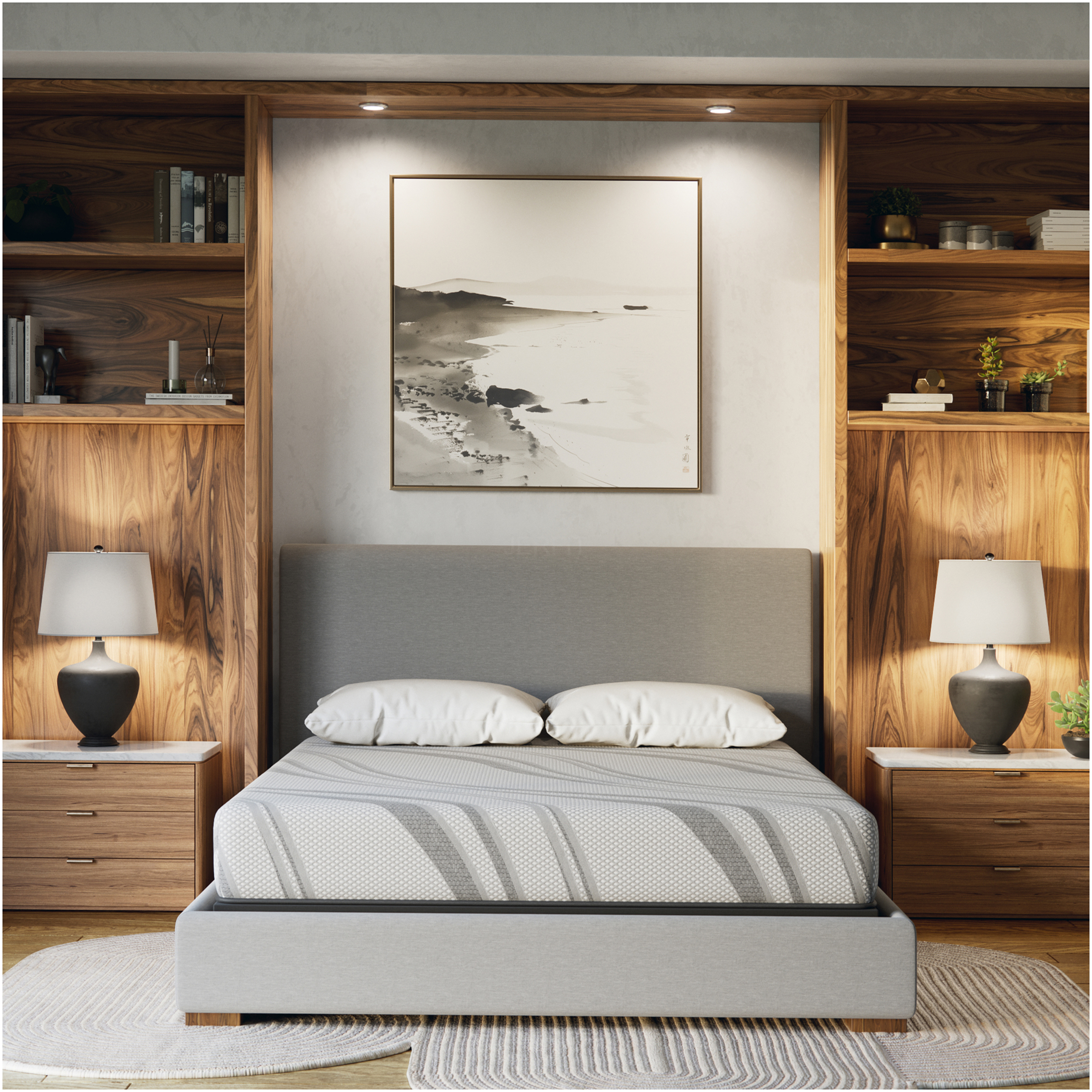JERFIT 8" California King Mattress, Firm Gel Memory Foam, Cooling Orthopedic Support, CertiPUR-US GREENGUARD Gold Certified, Gray