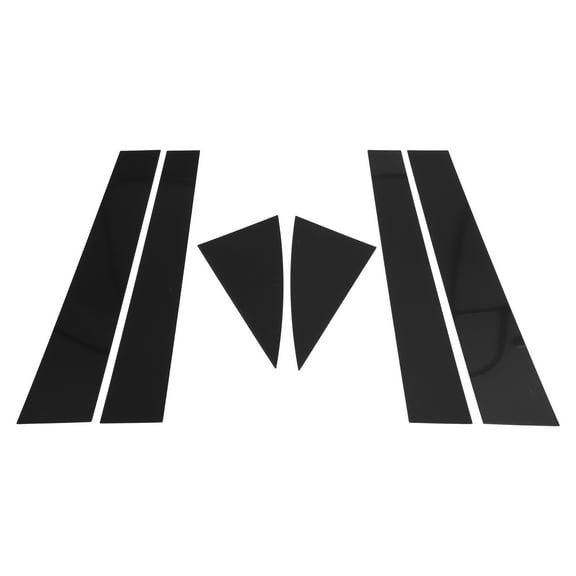 Unique Bargains Door Pillar Window Trim for Chevy Equinox 2005-2009 Black Front Rear Left Right Anti Scratch Sticker Pillar Posts Cover 6 Pcs