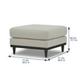 thumbnail image 5 of Better Homes & Gardens Springwood Square Wood Frame Ottoman, Charcoal Finish, 5 of 6