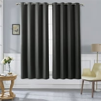 DBOZE Blackout Curtains 84 inches Long - Grommet Thermal Insulated Room Darkening Window Curtains for Bedroom, Set of 2 Panels (42 x 84 Inch,Black)