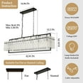 thumbnail image 3 of DingLiLighting 6 Light Black Metal Crystal Ceiling Light Modern Chandelier Hanging Light Fixture Adjustable for Living Room, Kitchen Island, Hallway, Bar, 3 of 8