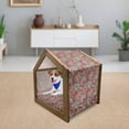 thumbnail image 3 of Colorful Pet House, Hand Drawn Composition with Flowers Stars and Hearts Romantic Abstract Design, Outdoor & Indoor Portable Dog Kennel with Pillow and Cover, 5 Sizes, Multicolor, by Ambesonne, 3 of 5