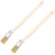 thumbnail image 1 of Brush Head Width 25mm/1 inch Long Wood Handle Metal Ferrule Bent Paint Brush Radiator Brush Beige 704#(2Pcs), 1 of 4
