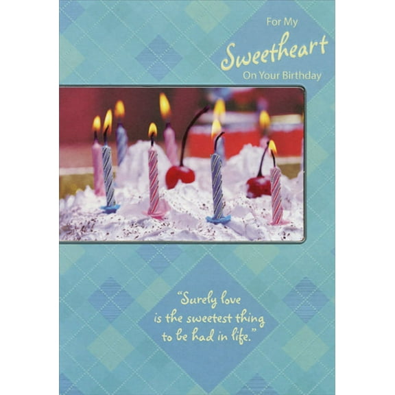 Designer Greetings Love is the Sweetest Thing: Frosting and Candles Sweetheart Birthday Card