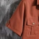 thumbnail image 3 of Playera Elvqul Hombre Casual sin Estampado Naranja Manga Corta Solapa Gym, 3 of 8