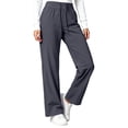 thumbnail image 7 of Womens Quick Dry Casual Pants, Straight Leg Elastic Waist Stretch Breathable Athletic Trousers, Walking Hiking Jogging Fitness Sports Wear | VerBelle,Dark Gray S, 7 of 7