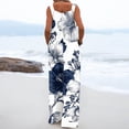 thumbnail image 7 of BangWanChi Womens Jumpsuits Overalls Wide Leg Casual Women's Printed Jumpsuit Casual Button Pocket Sleeveless Wide Leg Trousers, 7 of 7