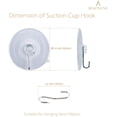 thumbnail image 3 of Suction Cups for Glass 2.5 Inches Suction Hooks Window Suction Cups with Hooks for Home Kitchen Bathroom Wall (12 Packs), 3 of 5