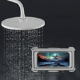 thumbnail image 6 of Luxcidy Waterproof Shower Phone Holder with 360° Rotation, Bathroom Waterproof Case Shower Holder, Anti Fog High Sensitivity Phone Case Mount Box for Bathroom Wall, Mirror, Bathtub, and Kitchen, 6 of 6