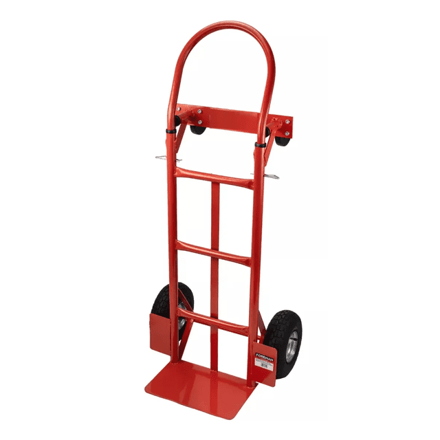 Diablo De Carga 400 Kg Plataforma Ruedas Neumáticas Carrito Eo Safe Imports Rojo