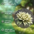 thumbnail image 5 of Stylized Cream Flower Metal Wind Spinner with Radiating Lines - Elegant Garden Decor for Yard and Outdoor Spaces, 5 of 6