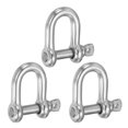 thumbnail image 1 of Ganchos en D Uxcell, (5/16" 8mm, 3 Pcs), Gancho de tornillo en D de acero inoxidable 304, mini gancho en arco de alta resistencia, adecuado para - exterior/cadena/barco/velero/aparejo/mar/acampar, 1 of 7