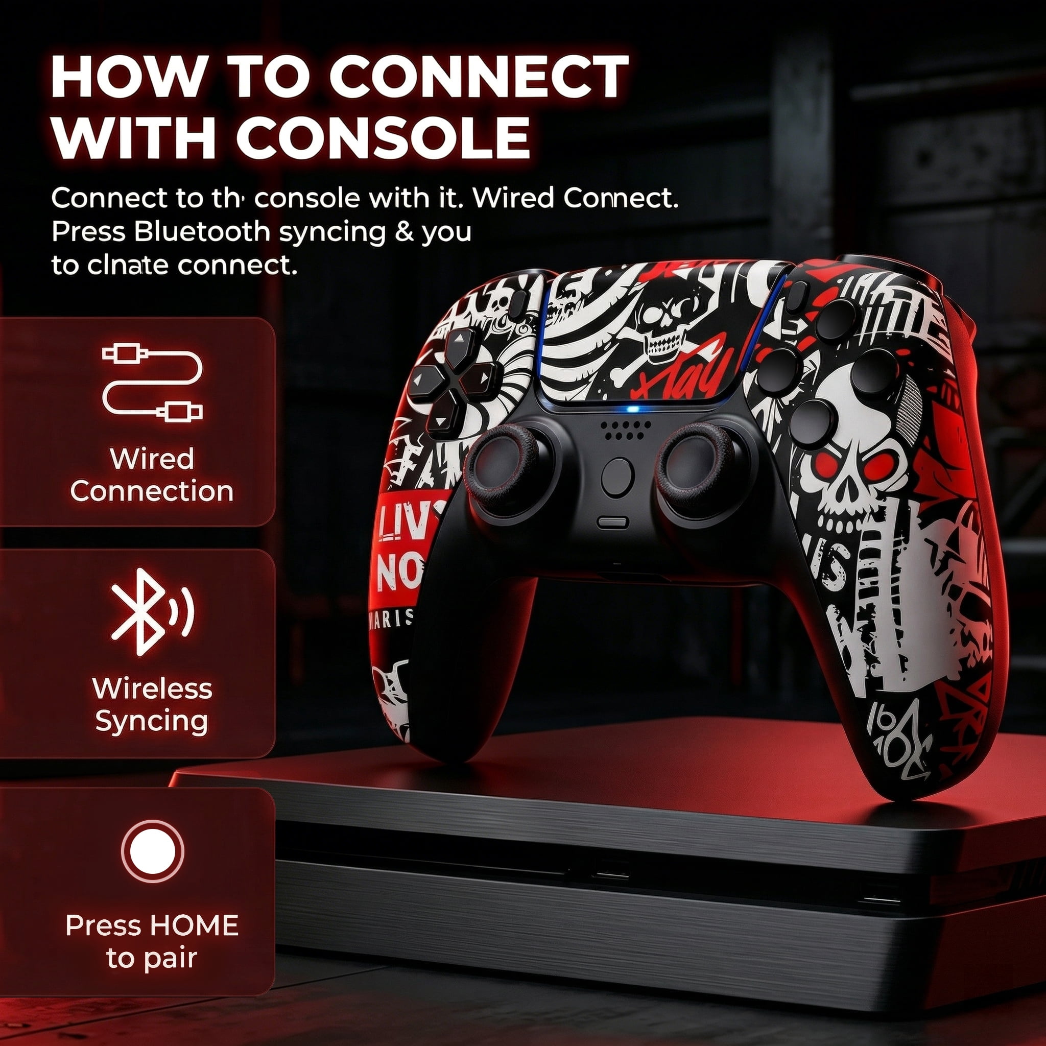 Rotacess Wireless Controller for P5 Controller, with Dual Vibration/Motion Sensor/Screenshot/3.5mm Audio Jack, Compatible with PS5/Pro/Slim Console