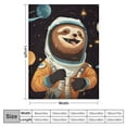 thumbnail image 4 of Shangniulu Sloth Throw Blanket Space Planet Universe Star Printed Print Blanket Soft Warm Cozy for Sofa Chair Bed Office Kids Adults Gift 50"x60", 4 of 6