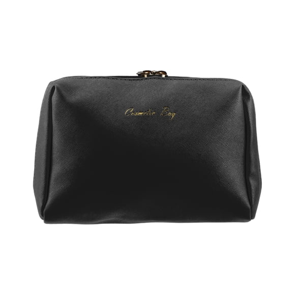 1 Pc Bolsa de Maquillaje Pequeña y Duradera para Vacaciones, Camping, Viajes de Negocios, Baño, Color Negro