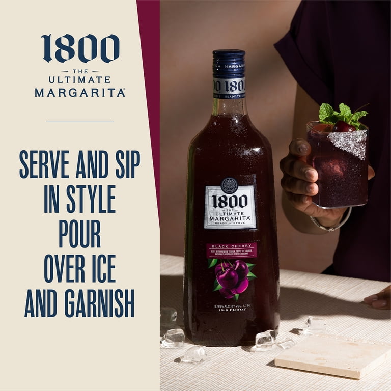1800 The Ultimate Margarita Black Cherry Cocktail, 1.75 L Glass