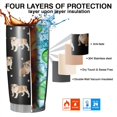 thumbnail image 7 of 20 Oz Bulldog Dog and Footprints Coffee Tumbler Double Wall Insulated Stainless Steel Water Bottle | Metal Reusable Thermoses Flask with Cup Cap | Leak & Sweat Proof with Anti-Dust Lid, 7 of 7