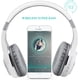 thumbnail image 2 of Auriculares Bluetooth Riwbox XBT-80 Inalámbricos Over-Ear Plateado-Blanco, 2 of 3