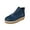 Blue, variant on jsaierl Women's Shoes Wedge Heel Ankle Boots Flat Side Zipper Round Toe Solid Color Nude Platform Boots