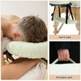 thumbnail image 2 of BestMessage  73” Long 2 Foldabe & Portable Massage Table Carry Case Heigh Adjustable Salon Bed Face Cradle Bed,Cream White, 2 of 7