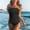 Black, variant on Stylish Women Strapless Swimsuit Bandeau Bathing Suit for Beach Swim Party and