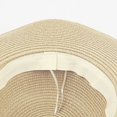 thumbnail image 6 of Diufon Wide Brim Straw Hat for Women Trendy Pearls Hem Outdoor Beach Sun Hats Holiday Style Cap with Bow, 6 of 7