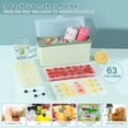 thumbnail image 2 of Ice Cube Trays with Lid and Bin, 3 Pack Plastic Ice Cube Tray Molds, 63 Mini Ice Cube Maker for Freezer, Ice Cube Bucket with Locking Lid and Scoop, 2 of 5